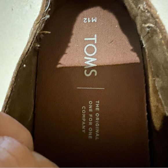 Men’s Toms Suede Dress Shoes Tan/Light Brown Sz 12 - Picture 4 of 13